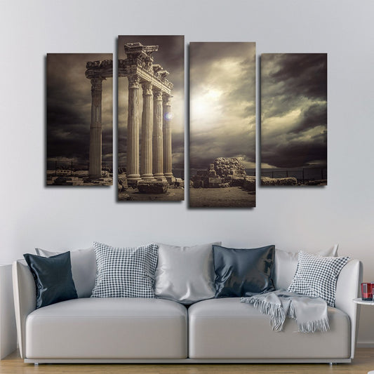 Ancient Greek Ruins Multi Panel Canvas Wall Art