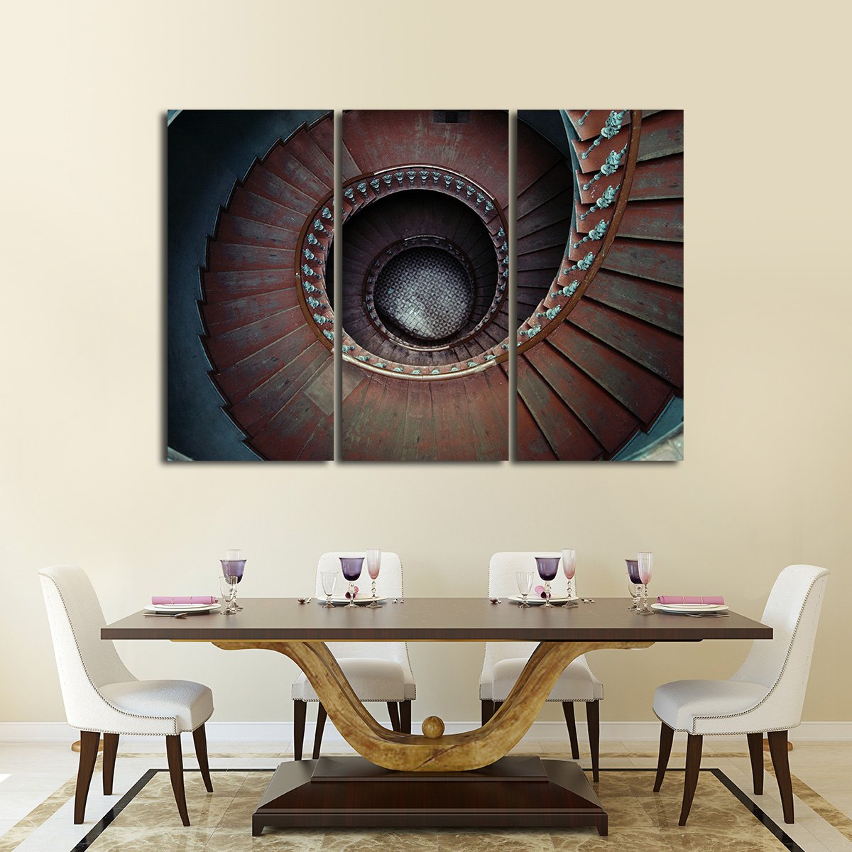 Ancient Staircase Multi Panel Canvas Wall Art