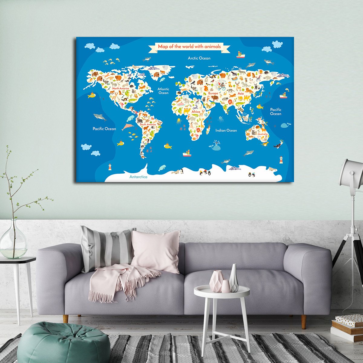 Animal World Multi Panel Canvas Wall Art