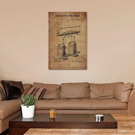 Apparatus For Beer Patent Canvas Wall Art