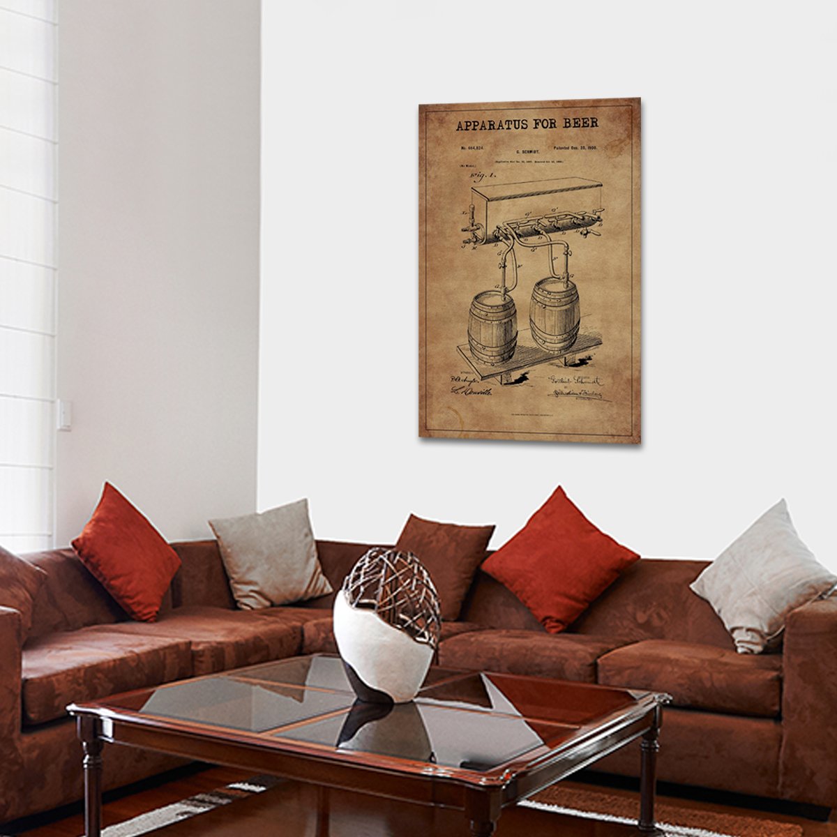 Apparatus For Beer Patent Canvas Wall Art