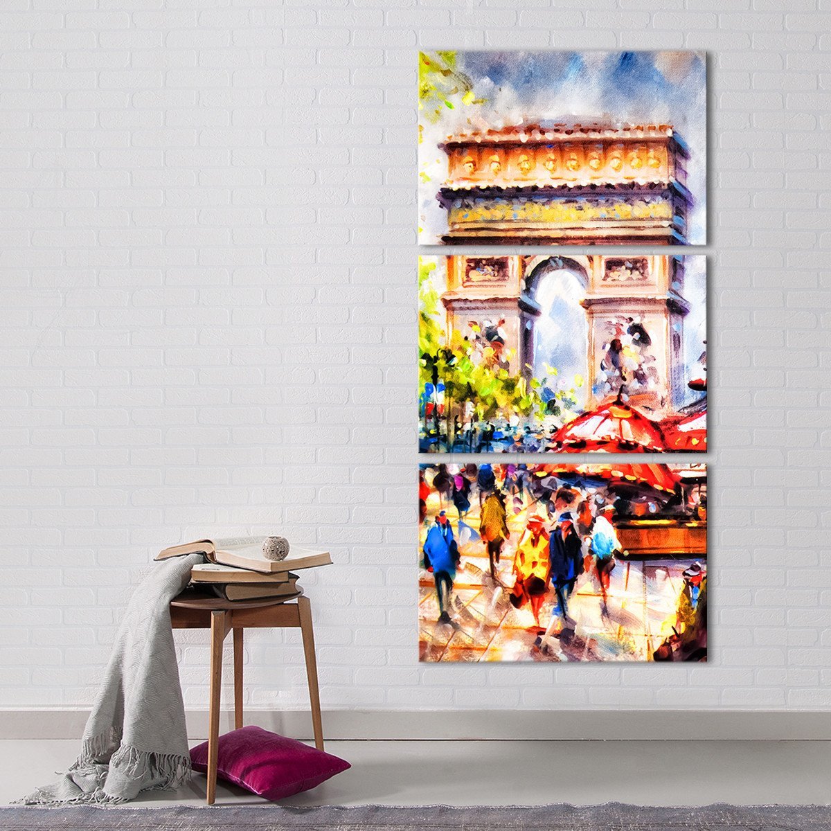 Arc de Triomphe Multi Panel Canvas Wall Art