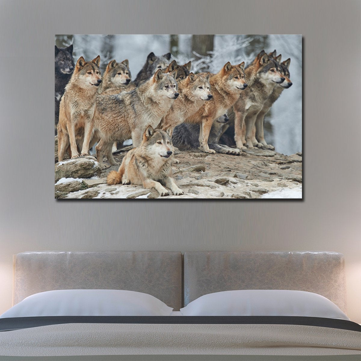 Arctic Wolfpack Multi Panel Canvas Wall Art