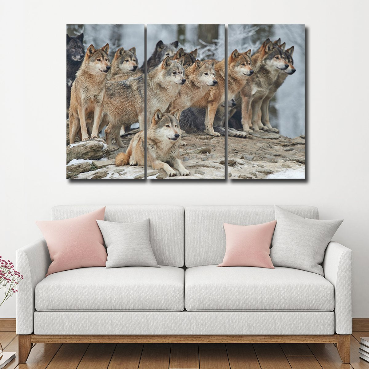 Arctic Wolfpack Multi Panel Canvas Wall Art
