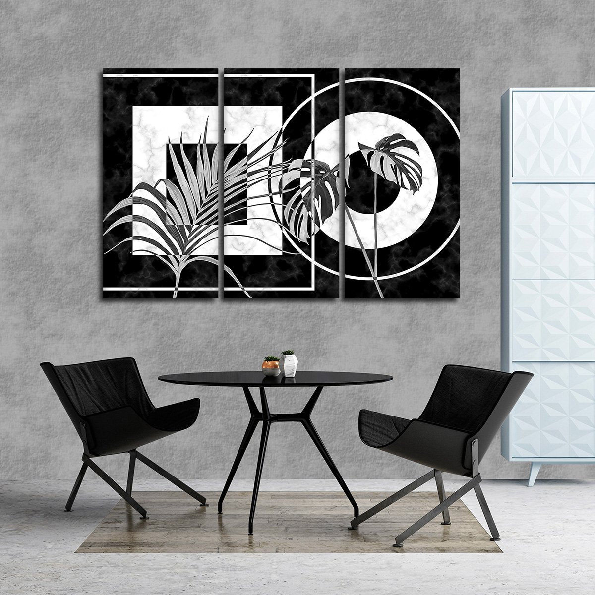 Art Deco Plants Multi Panel Canvas Wall Art