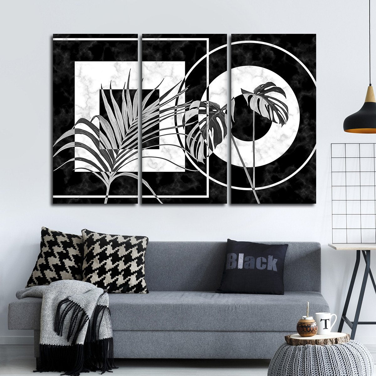 Art Deco Plants Multi Panel Canvas Wall Art
