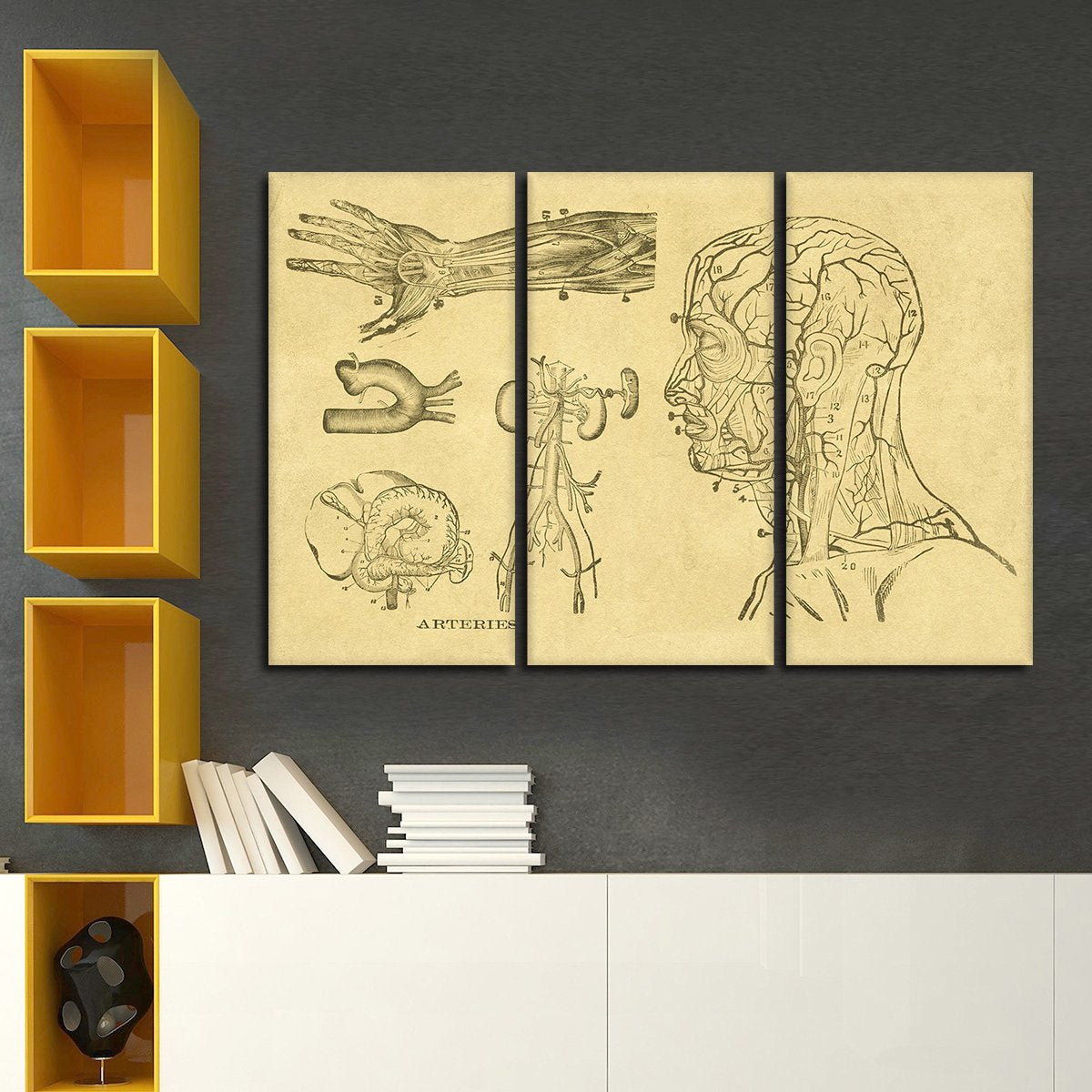 Arteries Multi Panel Canvas Wall Art