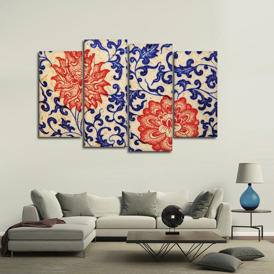 Asian Ceramics Multi Panel Canvas Wall Art