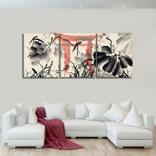 Asian Scenery Multi Panel Canvas Wall Art
