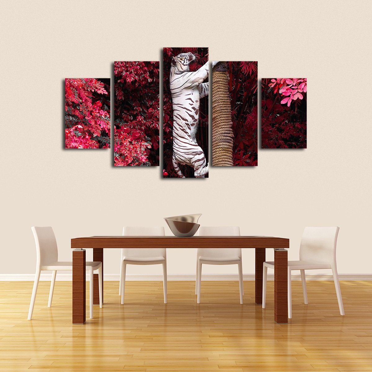 Asian Tiger Multi Panel Canvas Wall Art