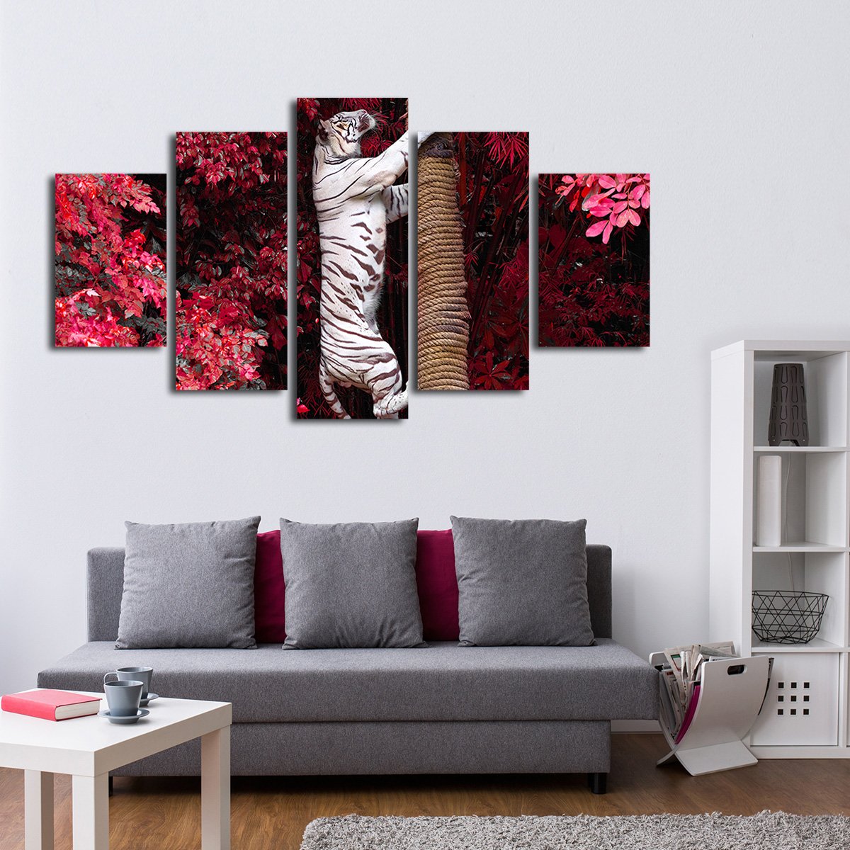 Asian Tiger Multi Panel Canvas Wall Art