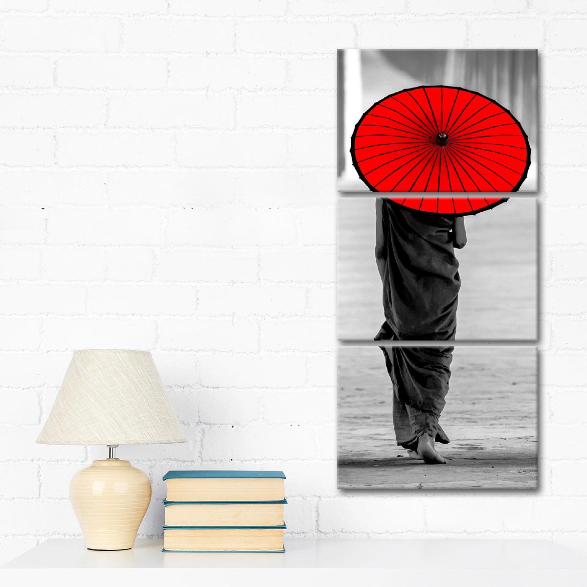 Asian Umbrella Pop Multi Panel Canvas Wall Art