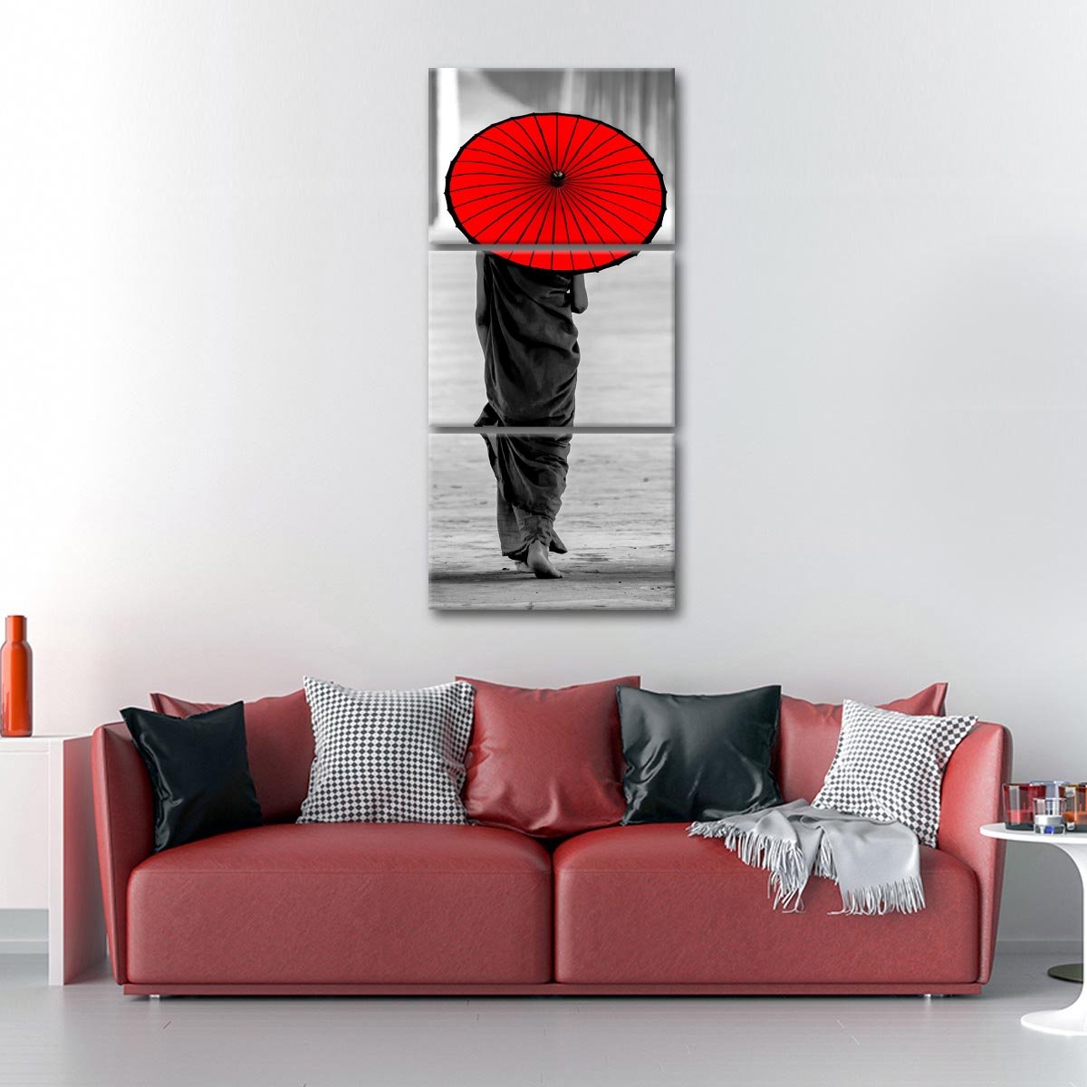 Asian Umbrella Pop Multi Panel Canvas Wall Art