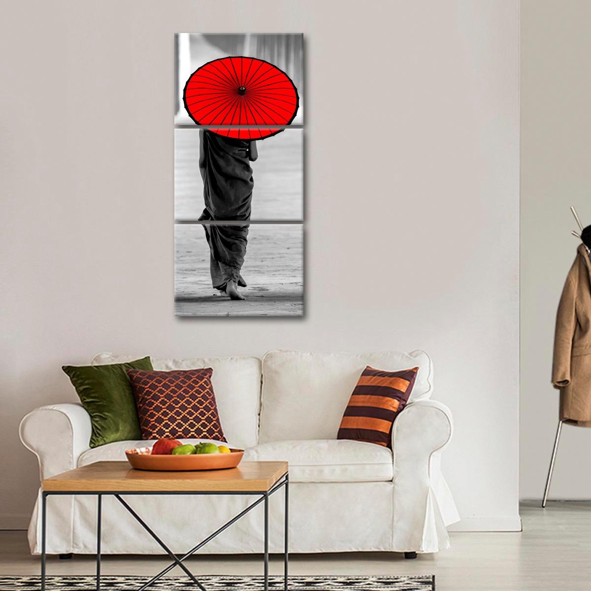 Asian Umbrella Pop Multi Panel Canvas Wall Art
