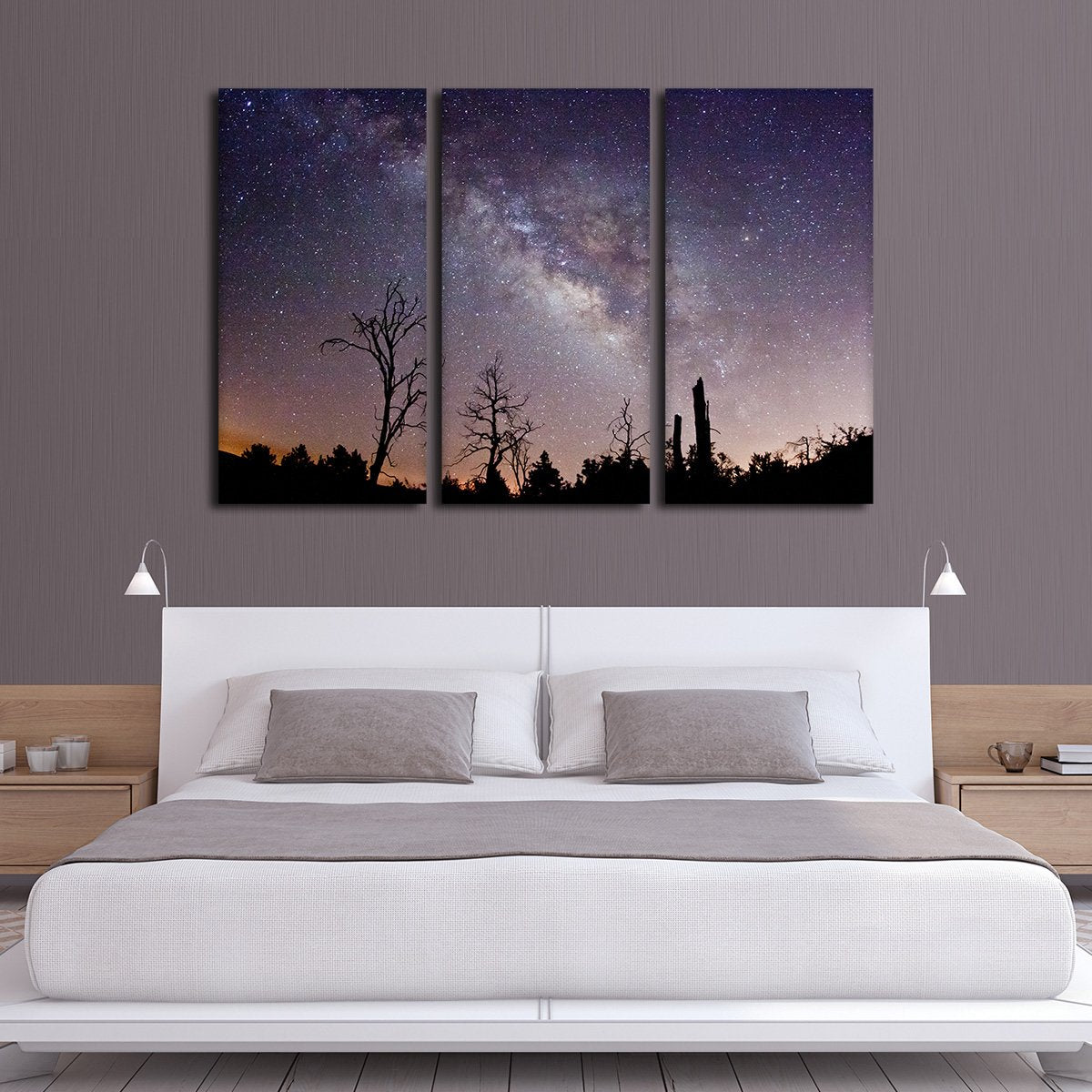 Astronomical Trees Multi Panel Canvas Wall Art