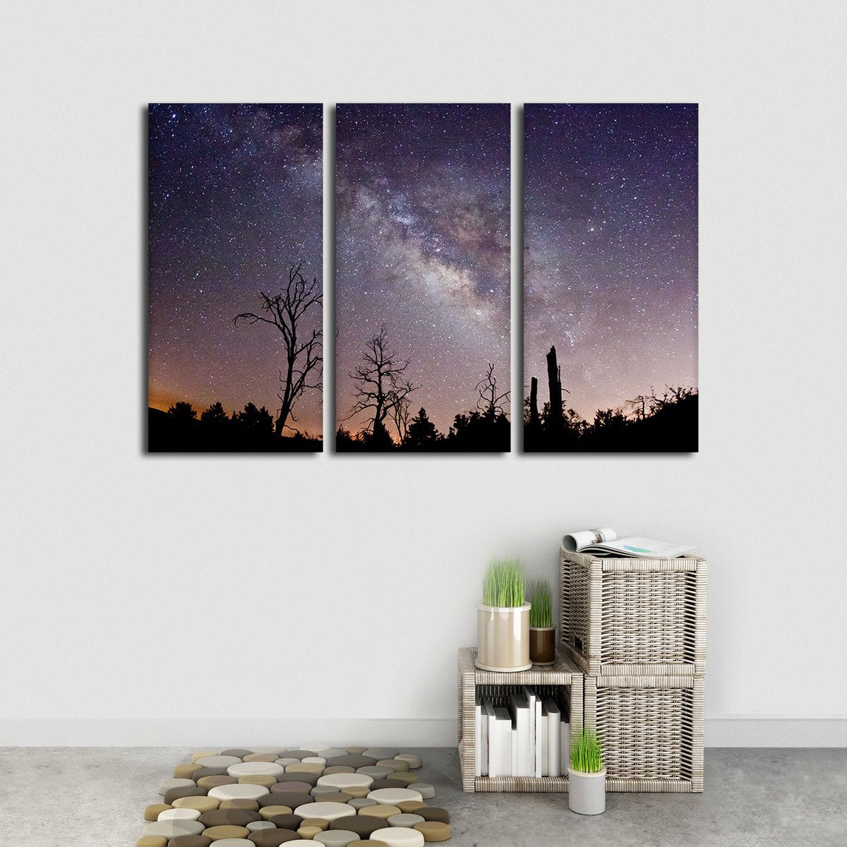 Astronomical Trees Multi Panel Canvas Wall Art
