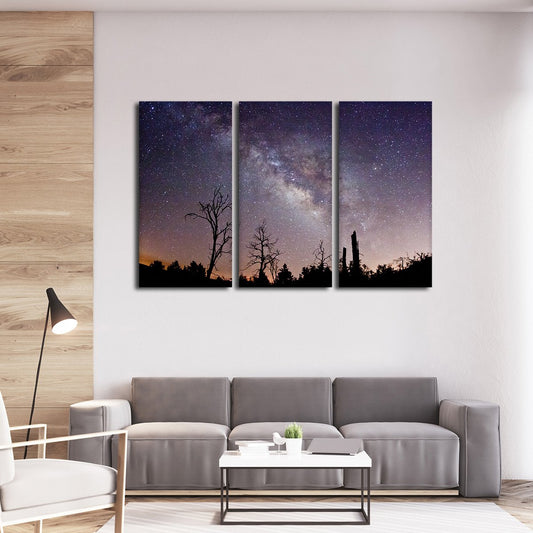 Astronomical Trees Multi Panel Canvas Wall Art
