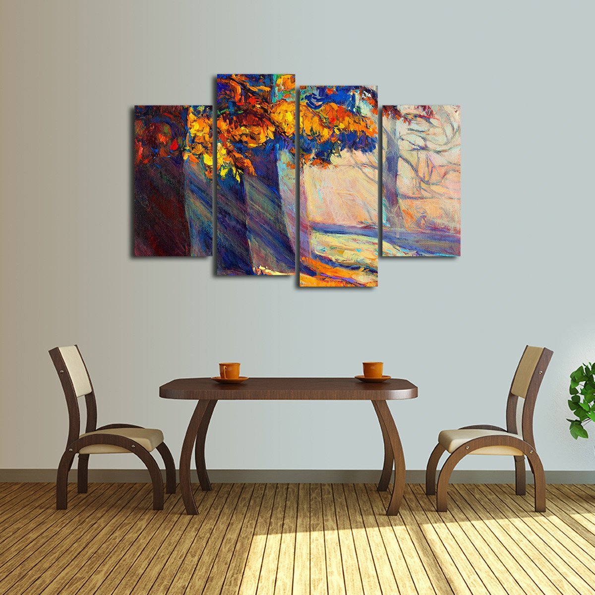 Autumn Forest Multi Panel Canvas Wall Art