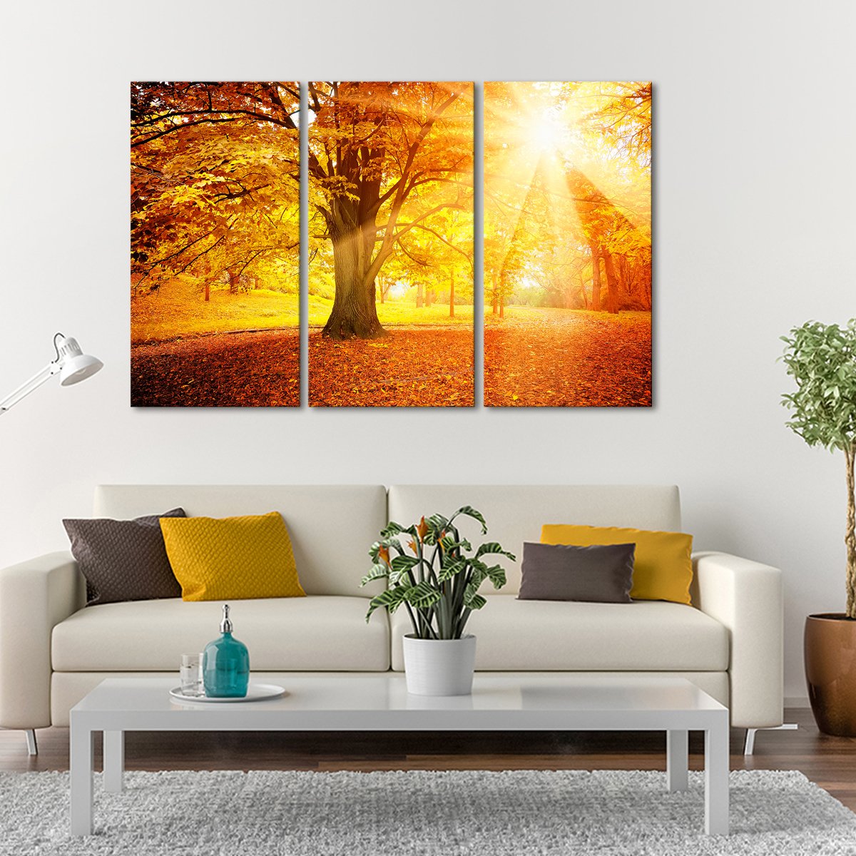 Autumn Sunrise Multi Panel Canvas Wall Art