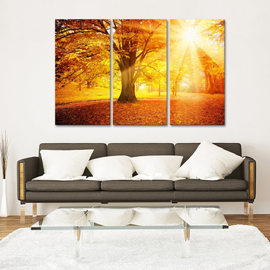 Autumn Sunrise Multi Panel Canvas Wall Art