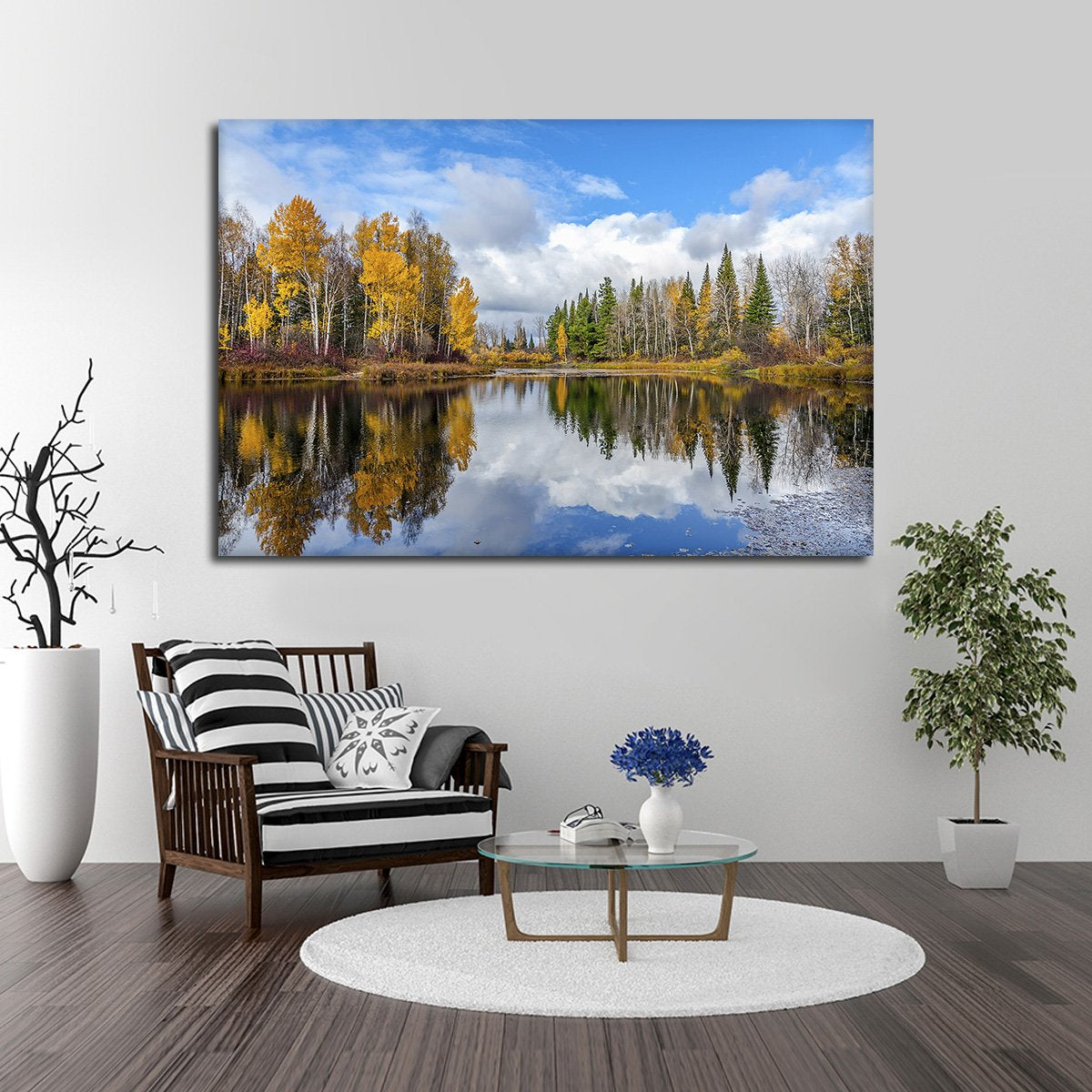 Autumn Reflection Multi Panel Canvas Wall Art