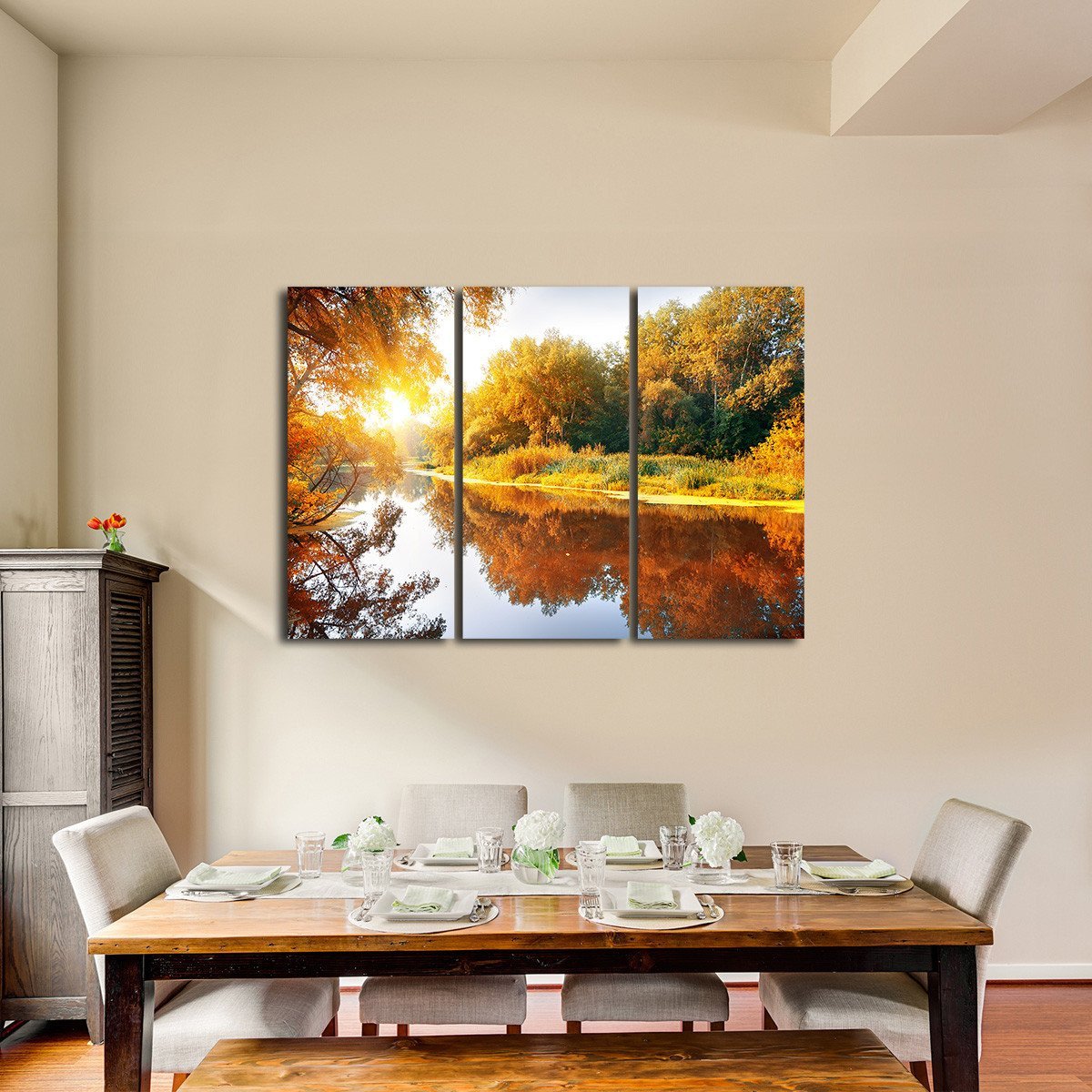 Autumn Season Multi Panel Canvas Wall Art