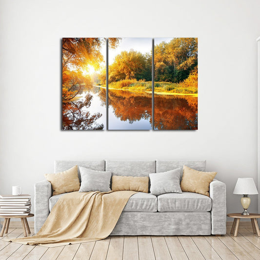 Autumn Season Multi Panel Canvas Wall Art