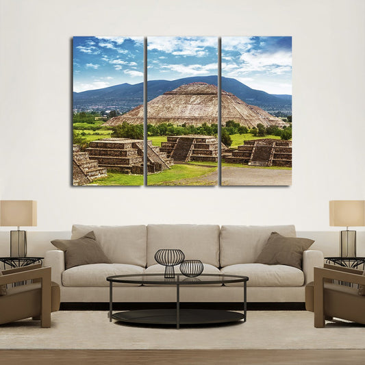Aztec Pyramid Multi Panel Canvas Wall Art