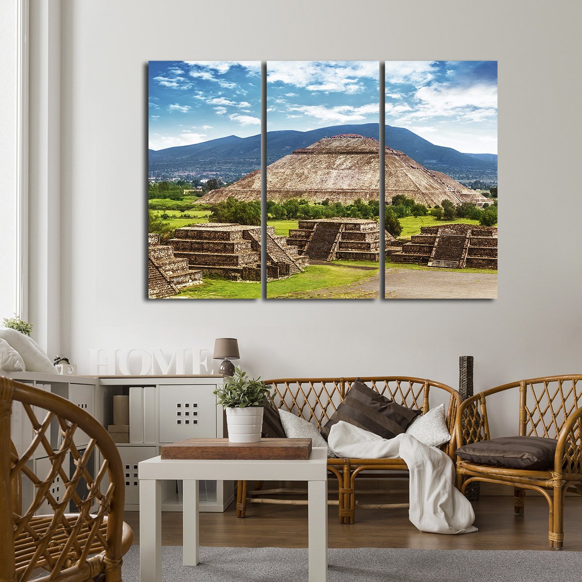 Aztec Pyramid Multi Panel Canvas Wall Art