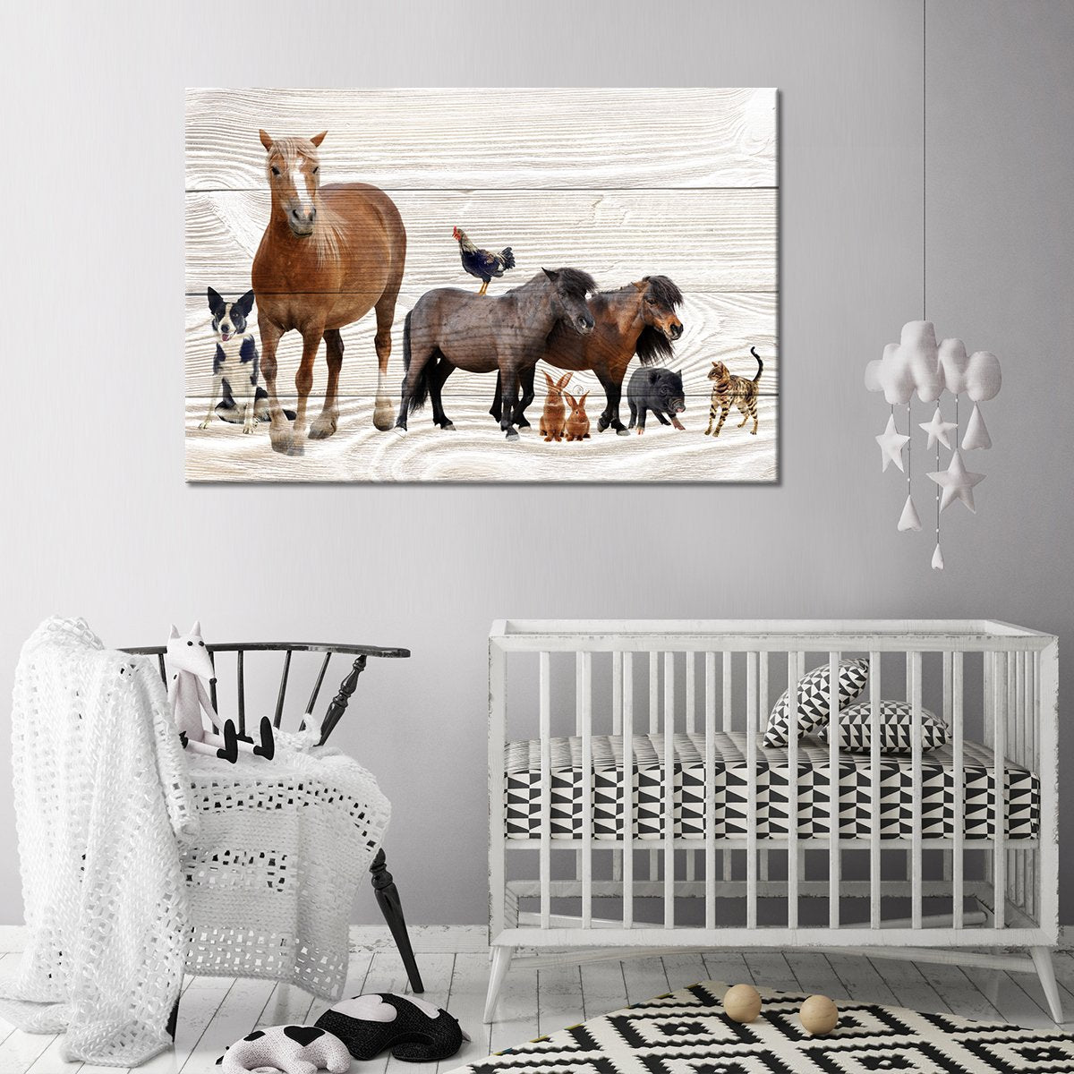 Animals In Harmony Multi Panel Canvas Wall Art