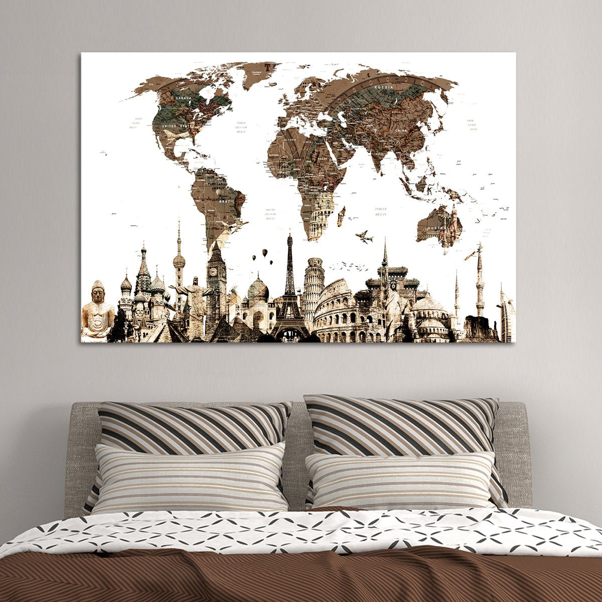 Farmhouse VIII Hand Drawings and Sketches Multi Panel Canvas Wall Art