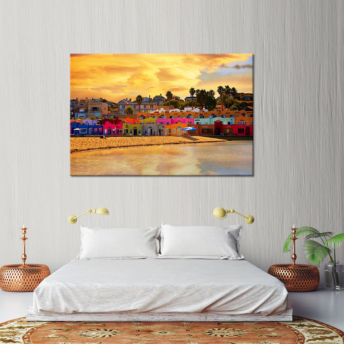 Capitola Beach Multi Panel Canvas Wall Art