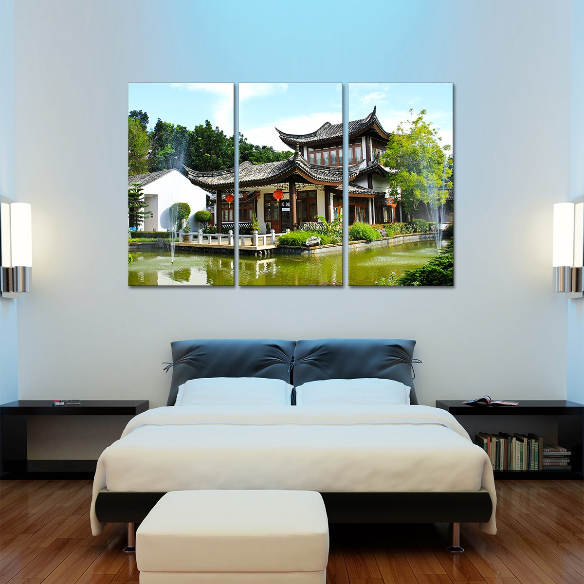 Buddhist Temple Multi Panel Canvas Wall Art
