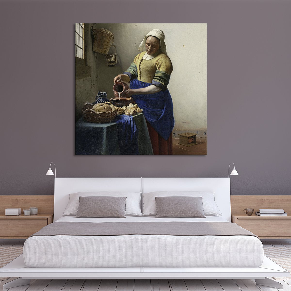 The Milkmaid Canvas Wall Art