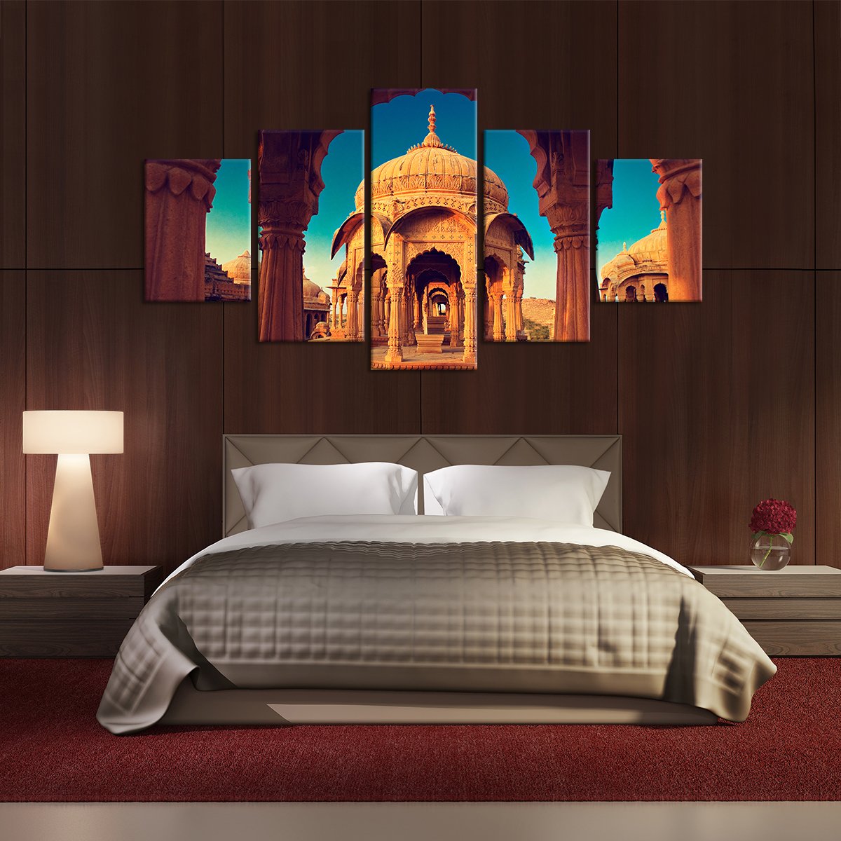 Golden City Multi Panel Canvas Wall Art