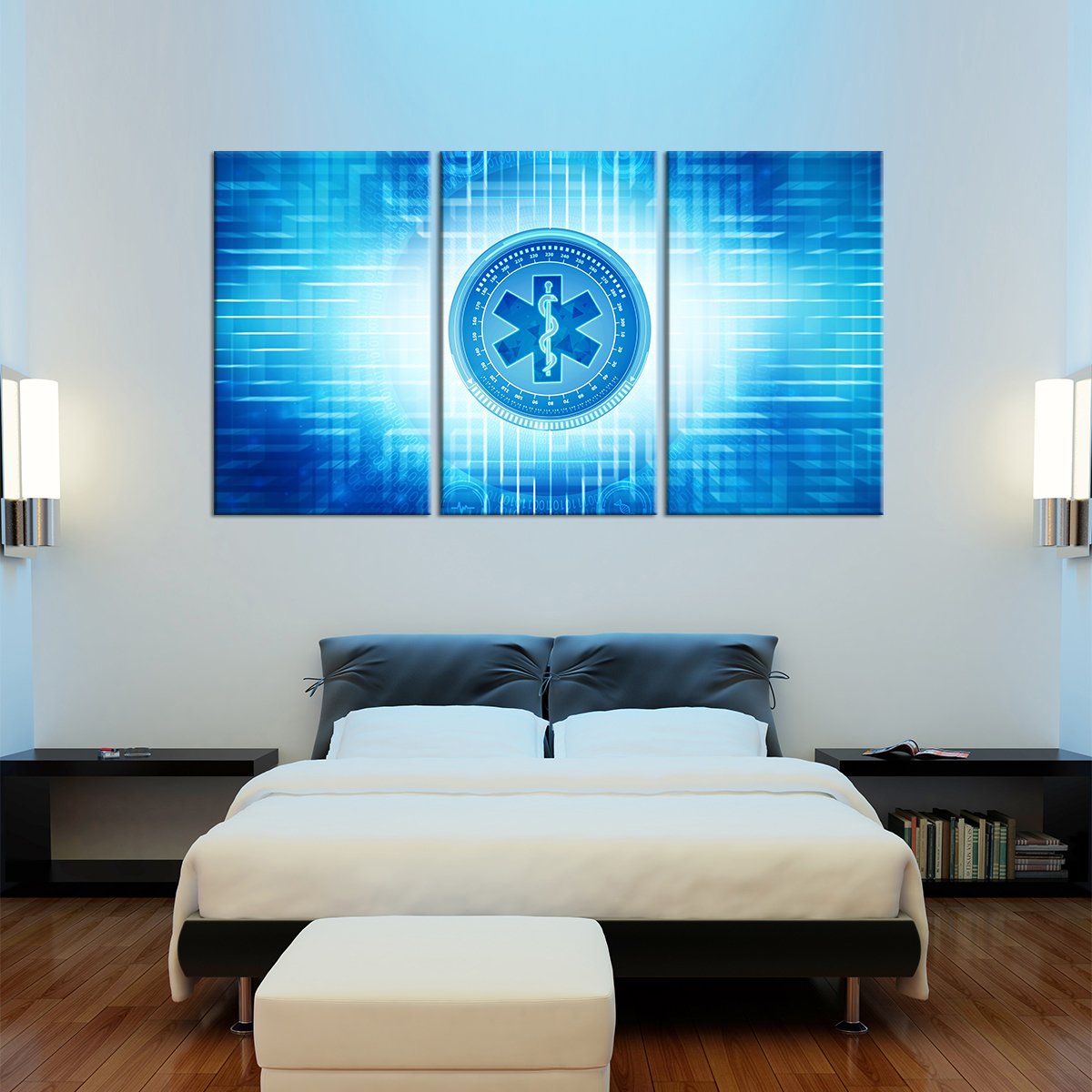 EMT Symbol Multi Panel Canvas Wall Art
