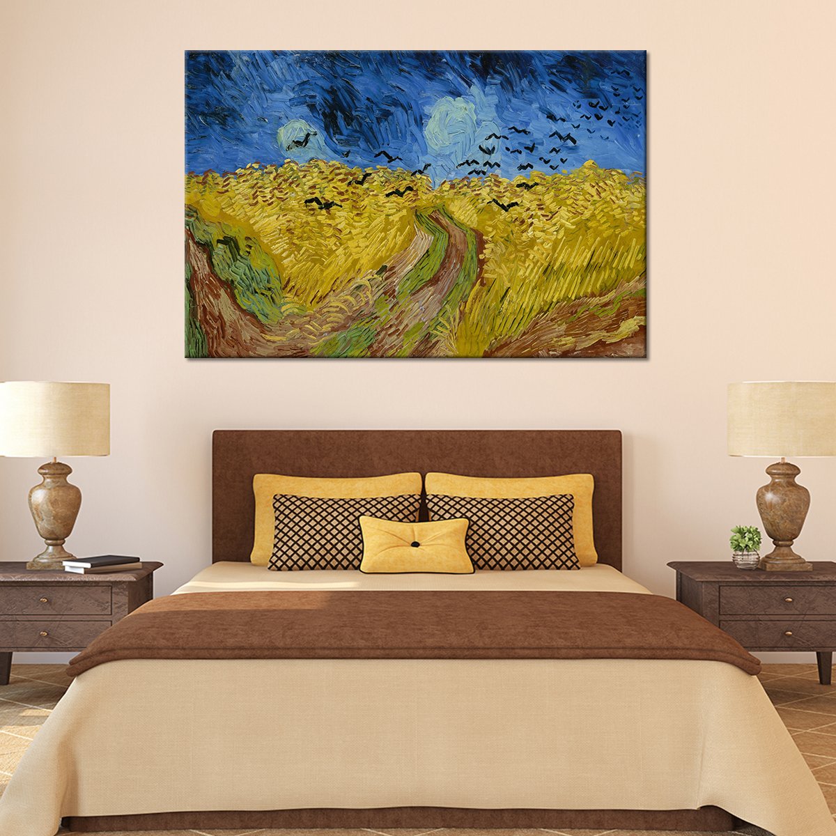 Wheatfield with Crows Multi Panel Canvas Wall Art
