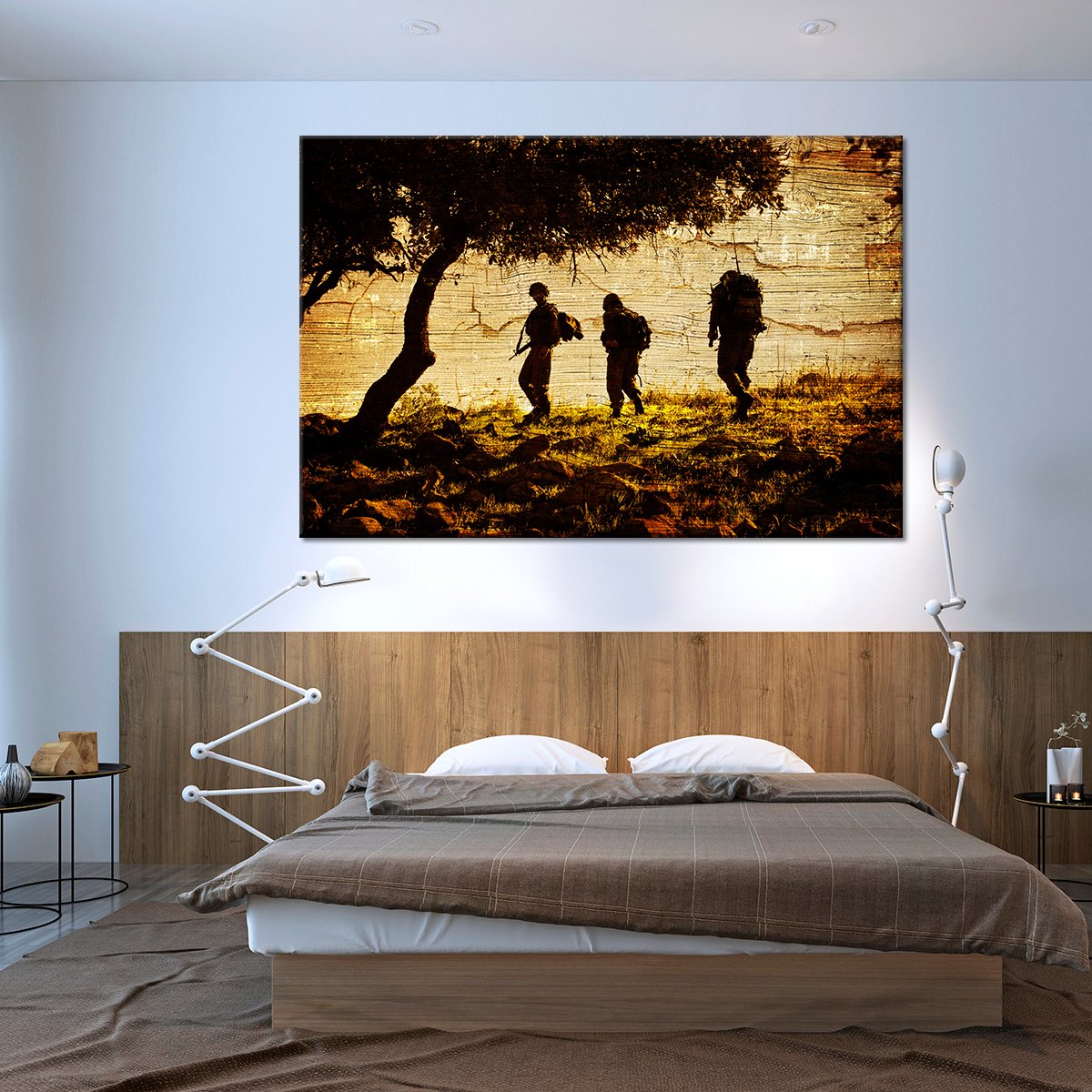 Troops in Afghanistan Multi Panel Canvas Wall Art