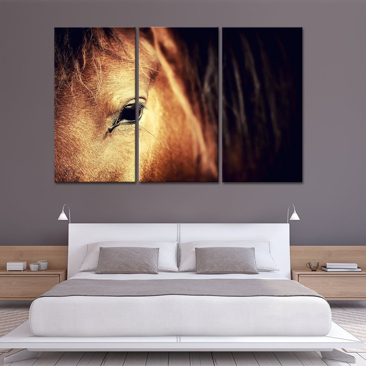 Horse Close Up Multi Panel Canvas Wall Art