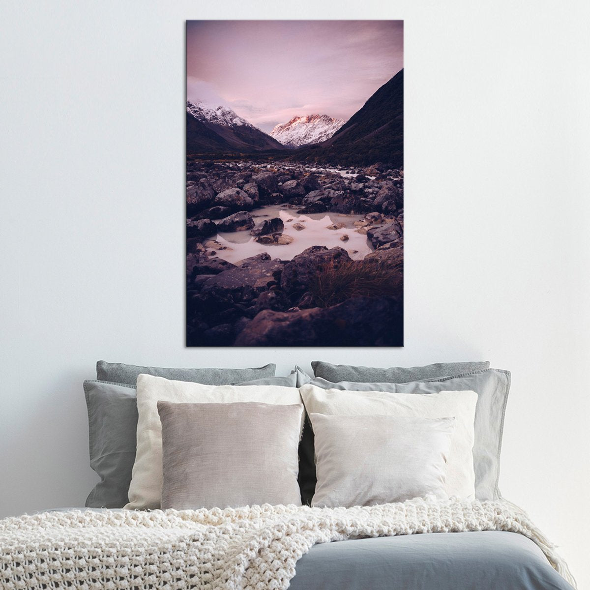Spectacular Pond at Sunset Multi Panel Canvas Wall Art