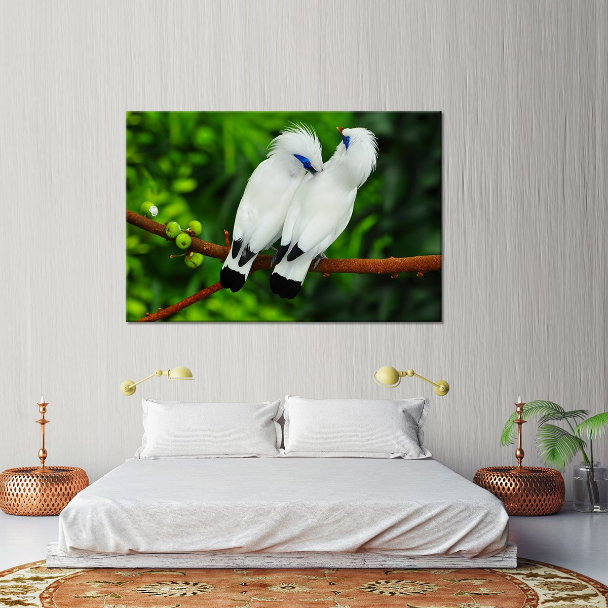 Bali Myna Multi Panel Canvas Wall Art
