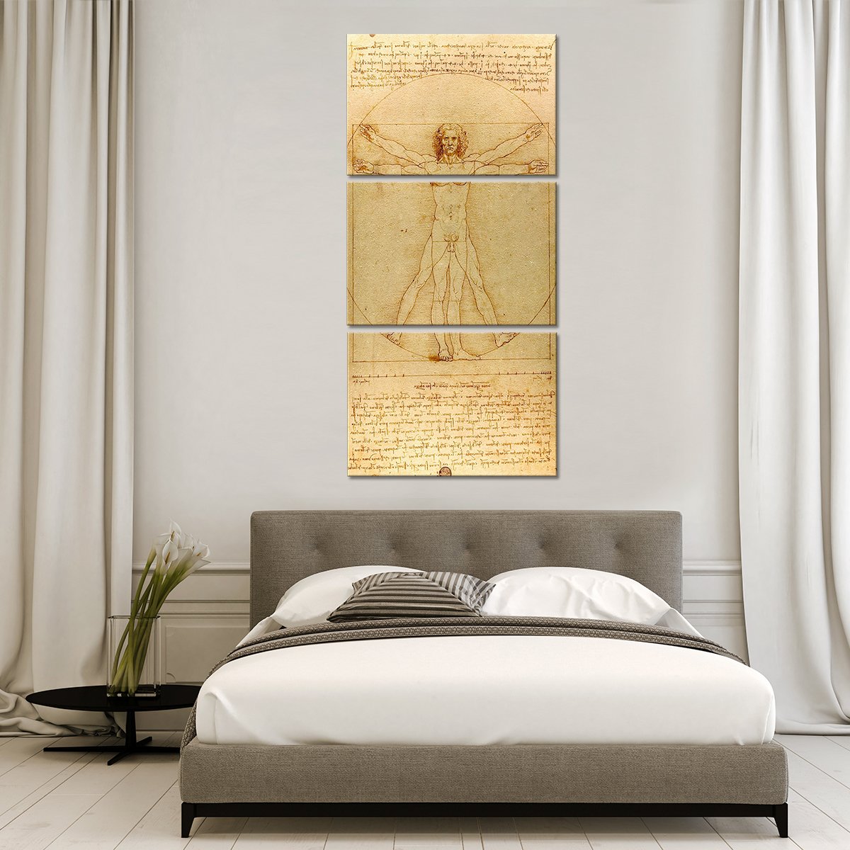The Vitruvian Man Multi Panel Canvas Wall Art