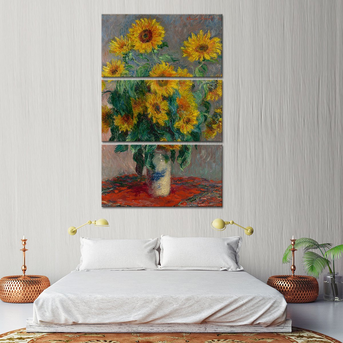 Bouquet of Sunflowers Multi Panel Canvas Wall Art