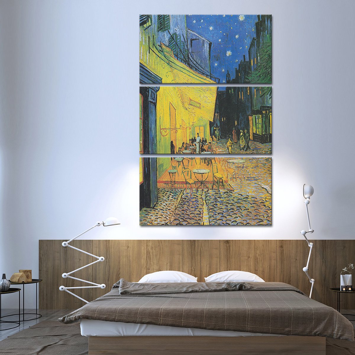 Cafe Terrace at Night Multi Panel Canvas Wall Art