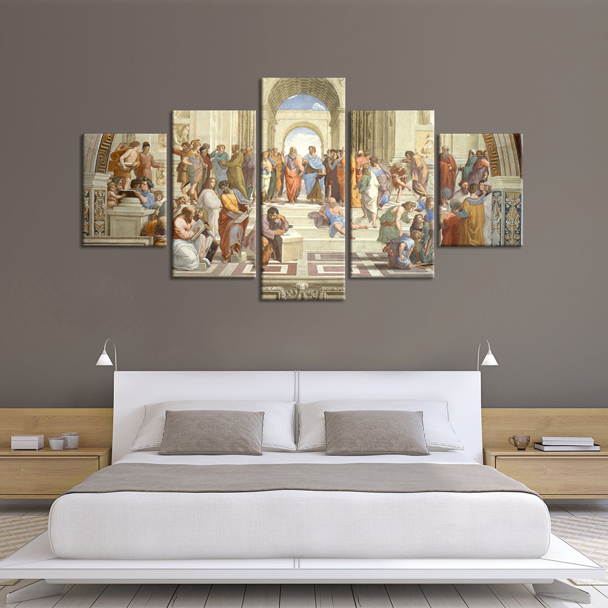 The School of Athens Multi Panel Canvas Wall Art