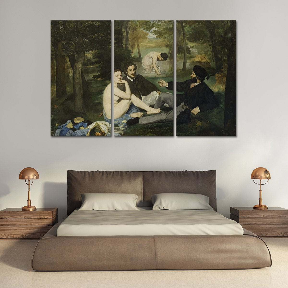 Luncheon on the Grass Multi Panel Canvas Wall Art