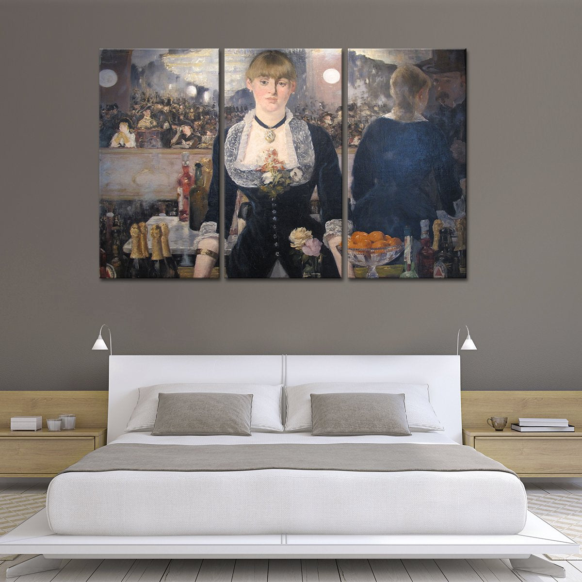 A Bar at the Folies Bergere Multi Panel Canvas Wall Art