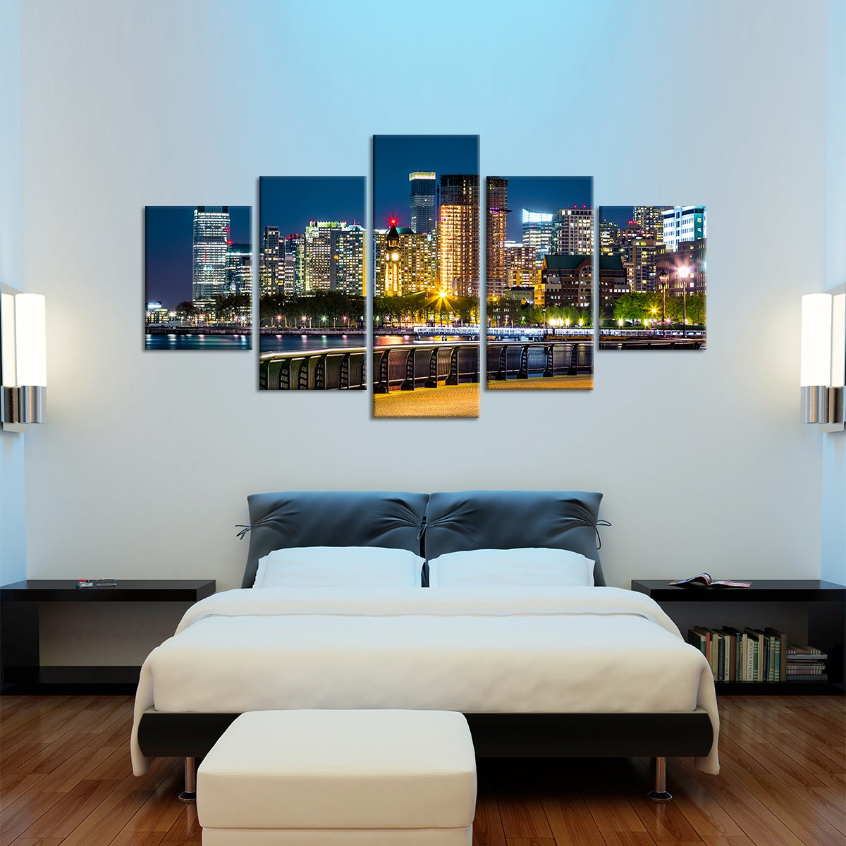 Jersey City Multi Panel Canvas Wall Art