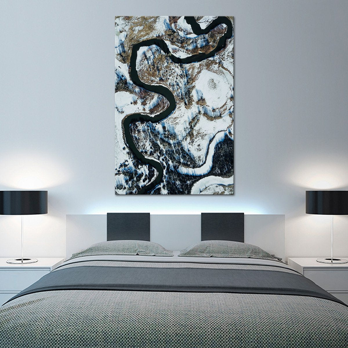 Snowy Mountain Road Multi Panel Canvas Wall Art
