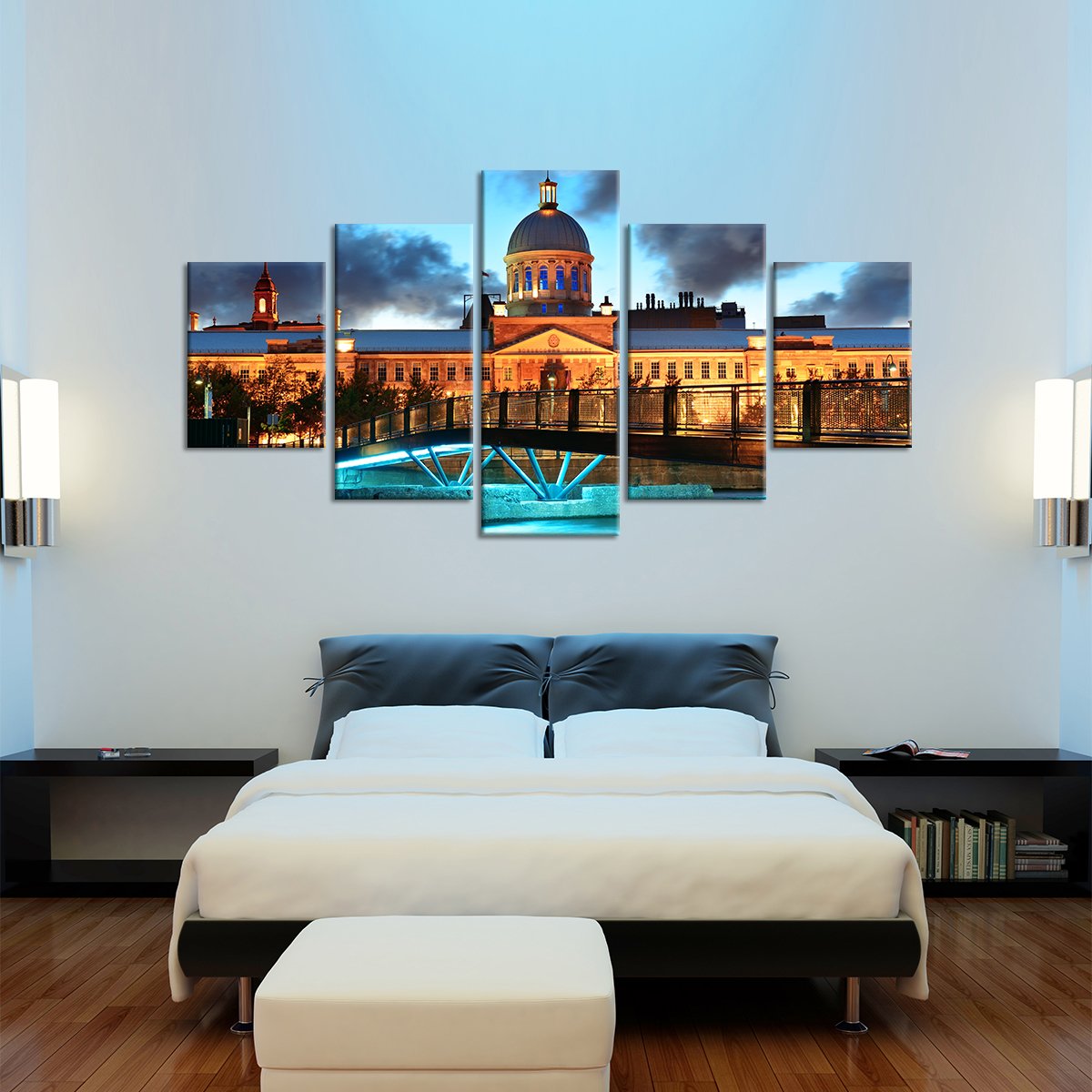 Old Montreal Multi Panel Canvas Wall Art